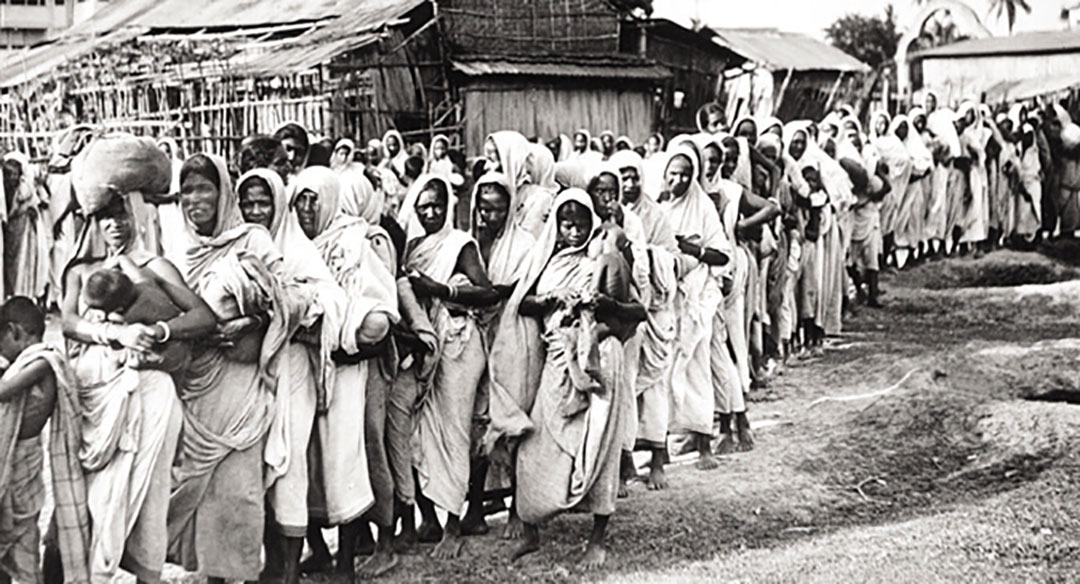 মেদিনীপুর, মন্বন্তর, ডেবরা, লঙ্গরখানা, 1950, famine, Medinipur, Soup-Kitchen, Debra.