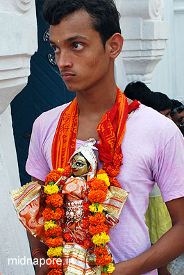 Armaments to escort the deity of Panchetgarh during the procession of Rasyatra' Photo: Arindam Bhowmik